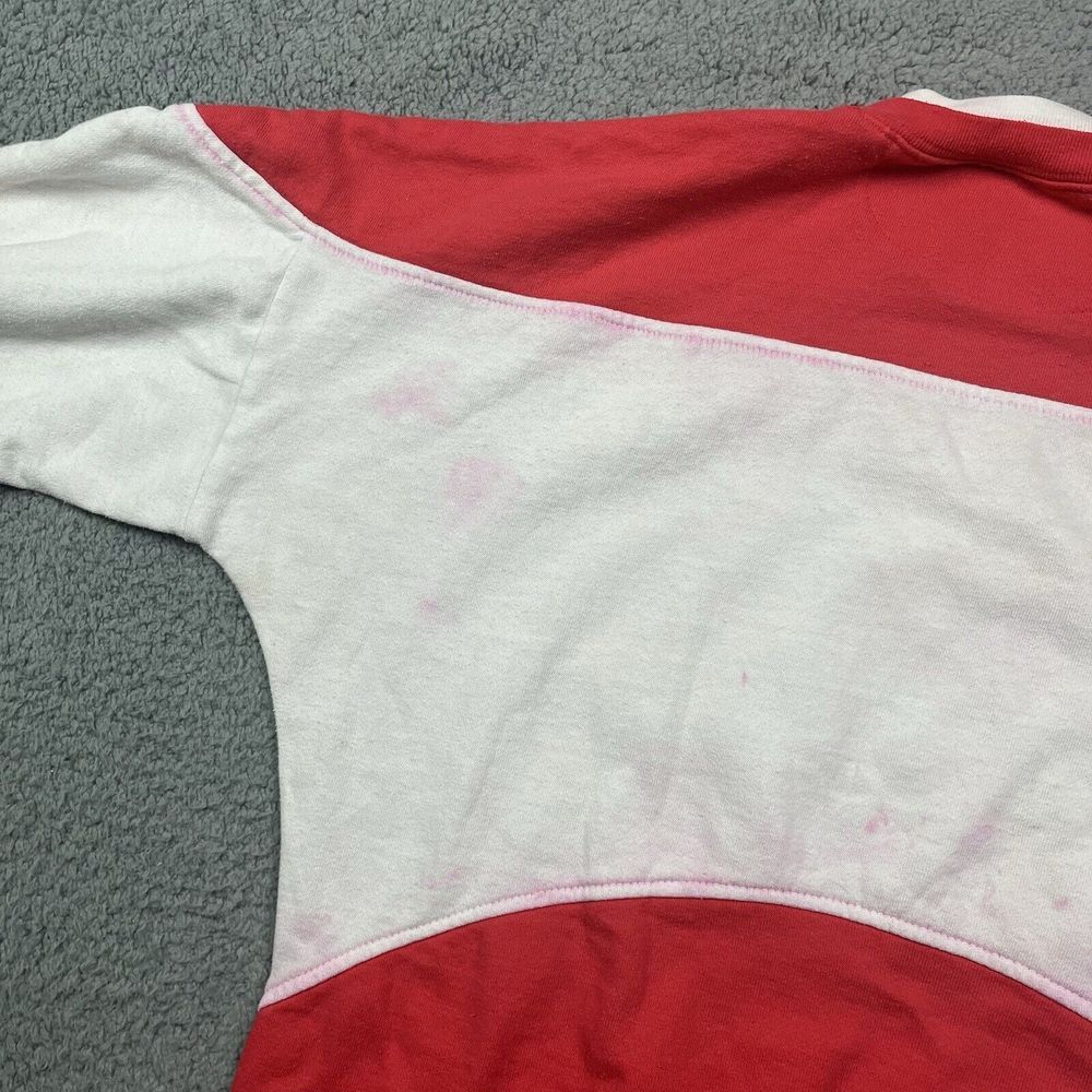 Vintage College Of St Scholastica Sweater Pink White Sweatshirt MN Minnesota 80s - Picture 10 of 12